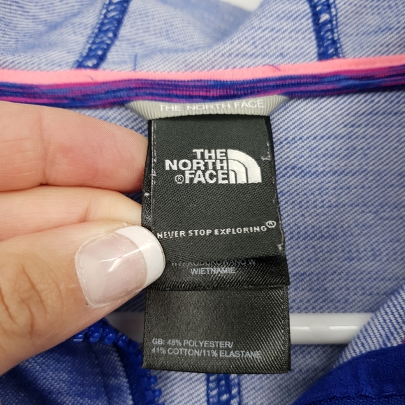 The North Face Kirata Full Zip Hoodie Jacket Blue Thumbholes Women's Small - Picture 8 of 10
